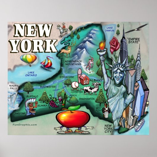 New York Map PRINT (Voorkant)