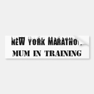 New York Marathon Moeder in Training Bumpersticker