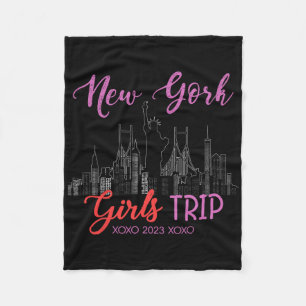 New York Meisjesreis 2023 Nyc Vakantie 2023 Dames  Fleece Deken