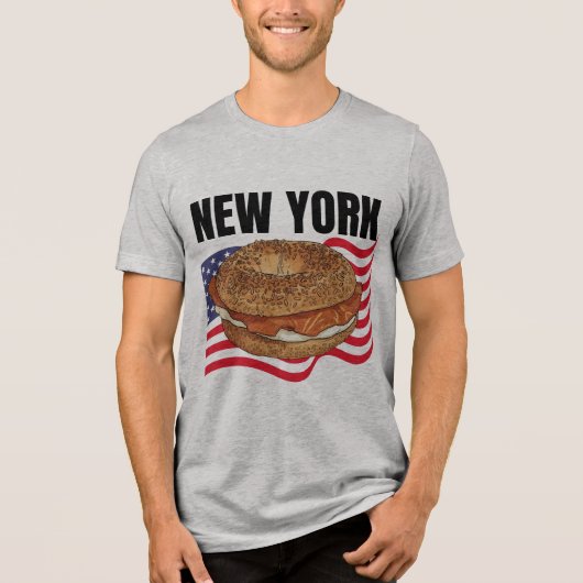 New York Men's Bella+Canvas Tri-Blend Shirt (Voorkant)