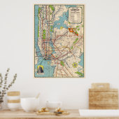 New York-metrokaartenposter Poster (Keuken)