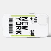 New York Mini Boarding Pass Case-Mate iPhone Case (Achterkant (horizontaal))