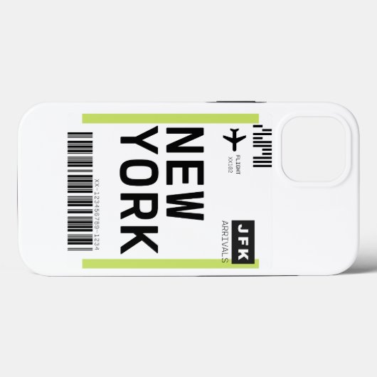 New York Mini Boarding Pass Case-Mate iPhone Case (Achterkant (horizontaal))