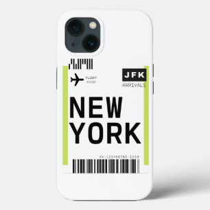 New York Mini Boarding Pass iPhone 13 Hoesje