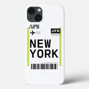 New York Mini Boarding Pass iPhone 13 Hoesje
