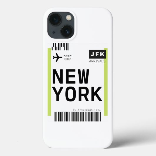 New York Mini Boarding Pass Case-Mate iPhone Case (Achterkant)