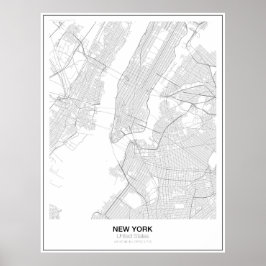 New York Minimalist Map Poster
