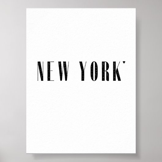 New York - minimalistic typography poster (Voorkant)