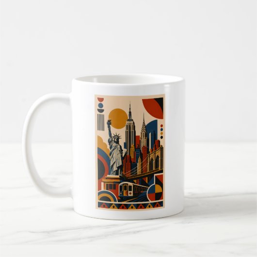 New-York Modern – Geometric Art Mug (Gauche)