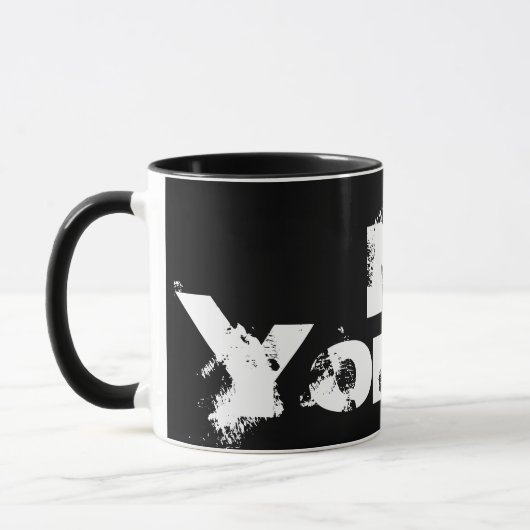 New York - Mug De Style Noir Et Blanc Cool (Gauche)
