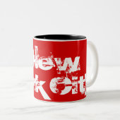 New York - Mug Rouge et Blanc Cool (Devant droit)