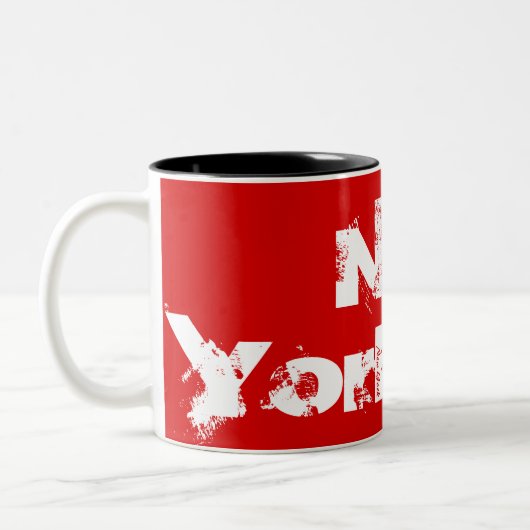 New York - Mug Rouge et Blanc Cool (Gauche)