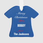 New York National Baseball Jersey Ornament (achterkant)