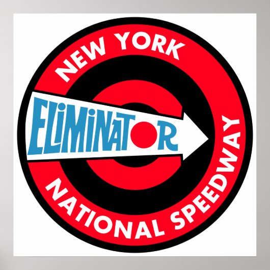 New York National Speedway  bord Poster (Voorkant)