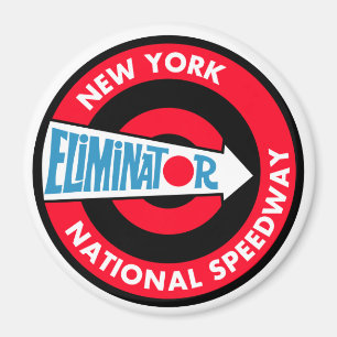 New York National Speedway vintage bord Magneet