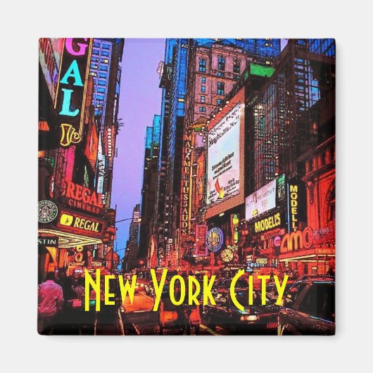 New York Neon Magnet Magneet (Voorkant)