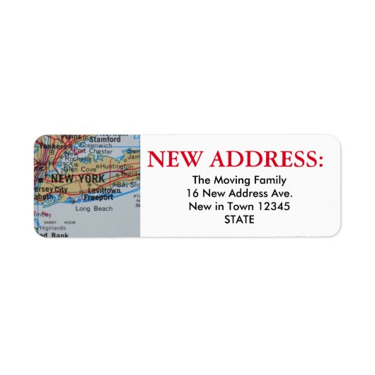 New York New Address Label (Voorkant)