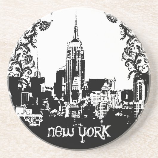 New York New York Dessous de verre Damask Skyline (Devant)