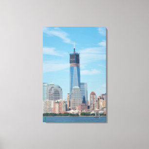 New York, New York. Manhattan City Skyline Canvas Afdruk