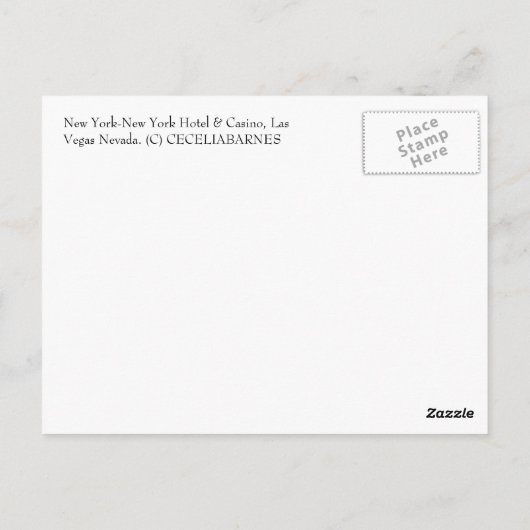 New York-New York S38 Briefkaart (Achterkant)