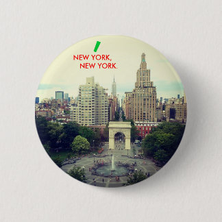 NEW YORK, NEW YORK-toets Ronde Button 5,7 Cm