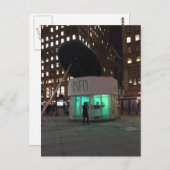 New York Night NYC Garment District Light Briefkaa Briefkaart (Voorkant / Achterkant)