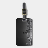 New York Night Skyline Bagagelabel (Voorkant verticaal)