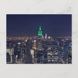 New York night skyline Briefkaart