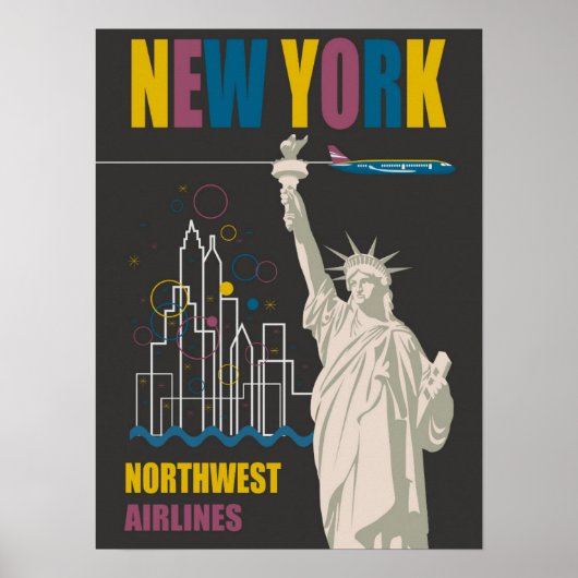 New York Northwest Airlines Poster (Voorkant)