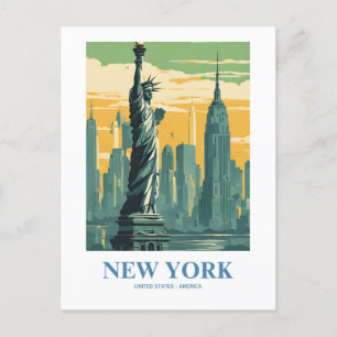 New York Nostalgic Travel Briefkaart