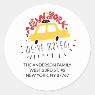 New York Nous avons déménagé Sticker Étiquette de 