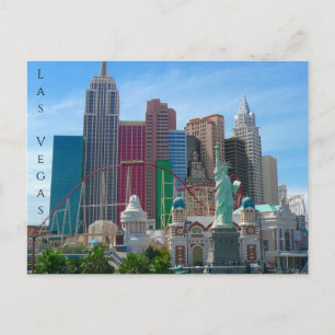 new york ny , las vegas briefkaart