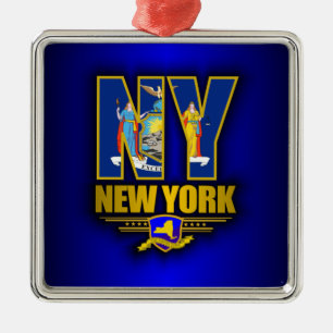 New York (NY) Metalen Ornament