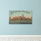 New York, NY - net aangekomen - de prachtige stad Canvas Afdruk (Insitu (Houten vloer))