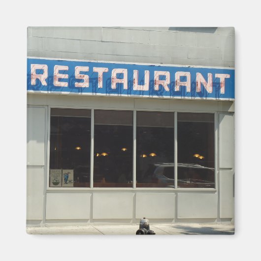 New York, NY Ouderwetse Restaurant Magneet (Voorkant)