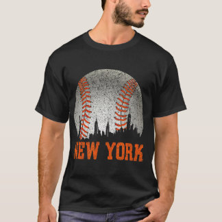 New York NY Silhouet Honkbal T-shirt
