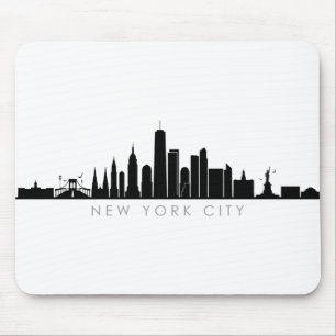 NEW YORK NYC Manhatten USA City Skyline Silhouette Muismat