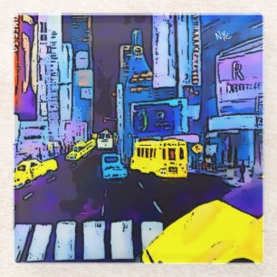 New York NYC Original Times Square Glazen Onderzetter