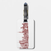 New York NYC red Bagagelabel (Achterkant verticaal)