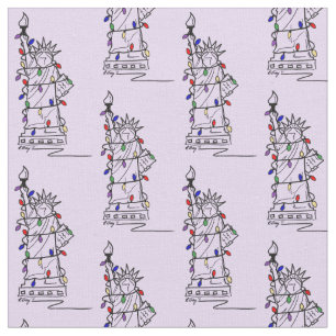 New York NYC Statue Liberty Kerstmis Chanokah Stof
