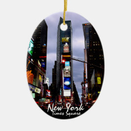 New York Ornament, gepersonaliseerd New York Souve Keramisch Ornament