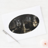 New York Oval Sticker (Envelop)