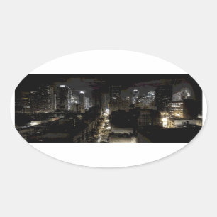 New York Oval Sticker