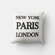 New York, Parijs, London typografie