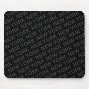 New York Pattern Dark Grey Muismat