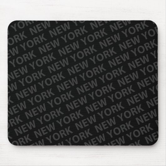 New York Pattern Dark Grey Muismat (Voorkant)