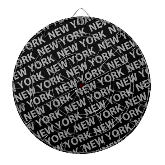 New York Pattern Gray Dartbord (Voorkant)