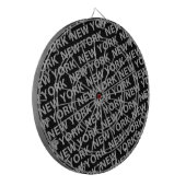 New York Pattern Gray Dartbord (Voorkant Links)