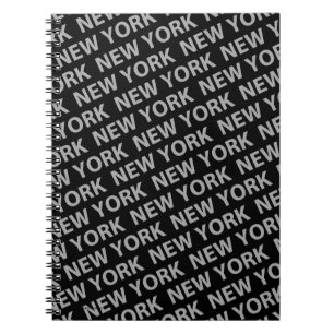 New York Pattern Gray Notitieboek
