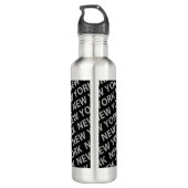 New York Pattern Gray Waterfles (Achterkant)